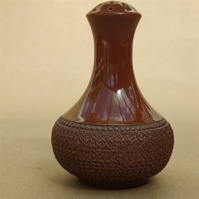 antik brun keramik salt bøsse